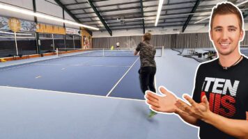 Tennisübung für Beinarbeit & Taktik „Halbfeld  Arbeiter“