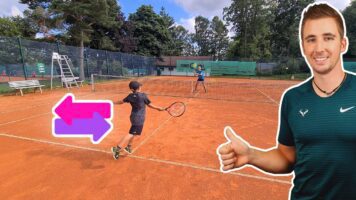 Tennis-Spaßübung – Reaktion für Kinder „Schlag mich nicht!“ #039