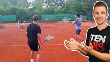 Tennis-Offensivspielübung für Gruppen „Escape the Cross-Court“ #065