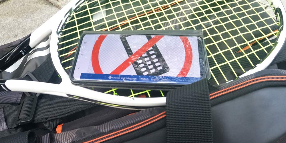 You should avoid using your smartphone on your tennis training session.