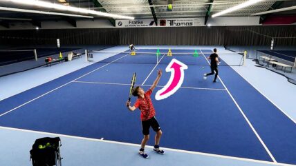 Tennis-Aufschlagspiele – 4 Spieler