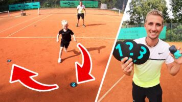14 Tennis Conditioning Drills With Numbers and Reaction Ball