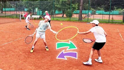 partner fun warm up with hoops