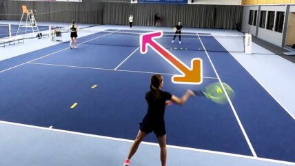 Tennis Doppel-Taktiktraining: Cross-Duell (vorne / hinten)