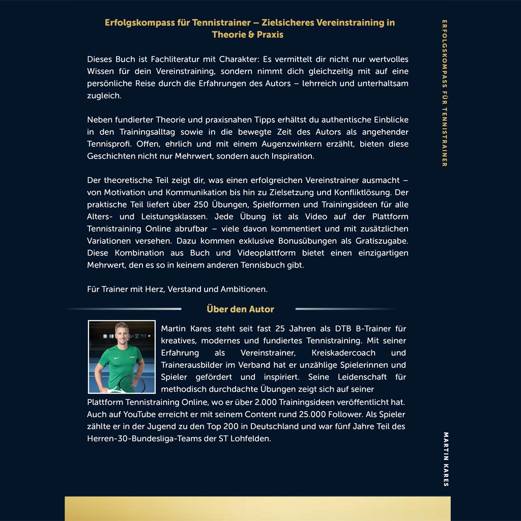 Success Compass For Tennis Coaches - Goal-oriented Club Training In Theory & Practice