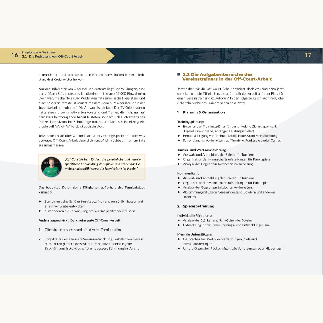 Erfolgskompass für Tennistrainer - Theorie Screenshot