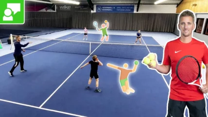 Handball vs. Tennis in the Service Box – Fun Tennis Drill for Kids #173